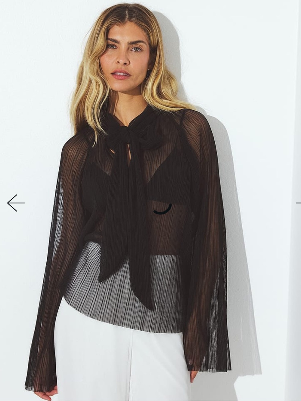 Na-Kd Bow Neckline Blouse